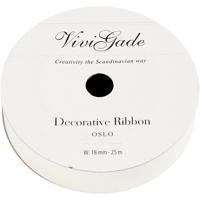 Creativ Company Cadeaulint, b: 18 mm, matt, wit, 25 m/ 1 rol