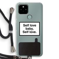 Self love: Pixel 5 Transparant Hoesje met koord