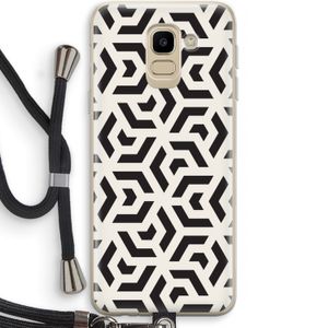 Crazy pattern: Samsung Galaxy J6 (2018) Transparant Hoesje met koord