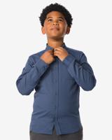 HEMA Kinder Overhemd Met Linnen Blauw (blauw)
