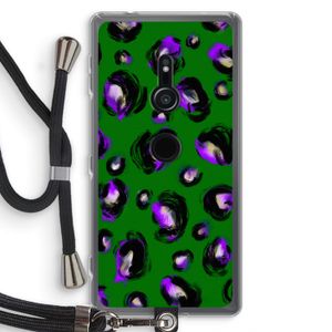 Green Cheetah: Sony Xperia XZ2 Transparant Hoesje met koord