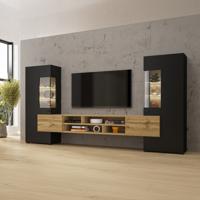Home365 Wandcombinatie Koblenz - Wotan Eiken / Zwart