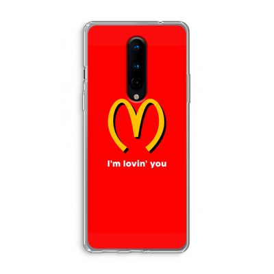 I'm lovin' you: OnePlus 8 Transparant Hoesje