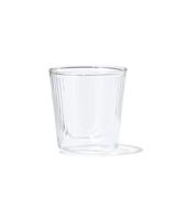 HEMA Dubbelwandig glas streep reliëf 150ml