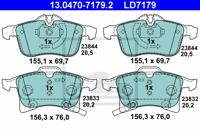 Remmenset, remschijf ATE, Remschijftype: Geventileerd: , Inbouwplaats: Vooras, u.a. für Vauxhall, Opel