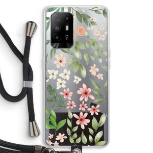 Botanical sweet flower heaven: Oppo A94 5G Transparant Hoesje met koord