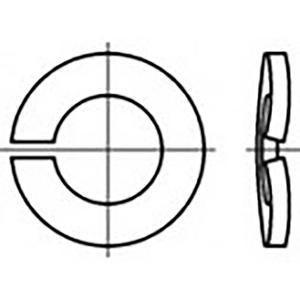 TOOLCRAFT TO-6854307 Veerring Binnendiameter: 14 mm DIN 128 Verenstaal 500 stuk(s)