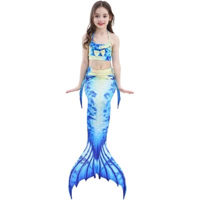 3 stuks / Sets kinderen zwemmen zeemeermin staarten Bikini Cosplay zeemeermin badmode grootte: 150