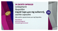 Leidapharm Ibuprofen Liquid Caps 400 mg Suikervrij