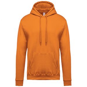 Plus size oranje heren truien/sweaters met hoodie/capuchon 4XL (48/60)  -