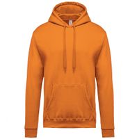 Plus size oranje heren truien/sweaters met hoodie/capuchon 4XL (48/60)  -