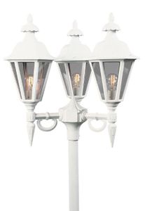 Lantaarnlamp Pallas 3-lichts 63cm matwit exclusief paal 528-250