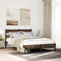 Bedframe zonder matras hout gerookt eikenkleurig 75x190 cm