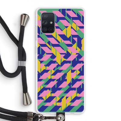 Skew Blush 1: Samsung Galaxy A71 Transparant Hoesje met koord