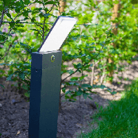 Staande lamp donker grijs &apos;Pano&apos; led lamp 63 cm