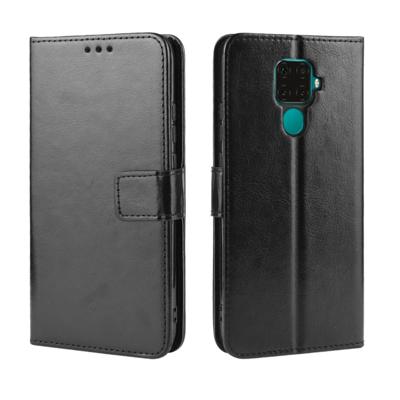 Retro Crazy Horse textuur horizontale Flip lederen case voor Huawei Nova 5i Pro/mate 30 lite met houder & kaartsleuven & fotolijstjes (zwart)