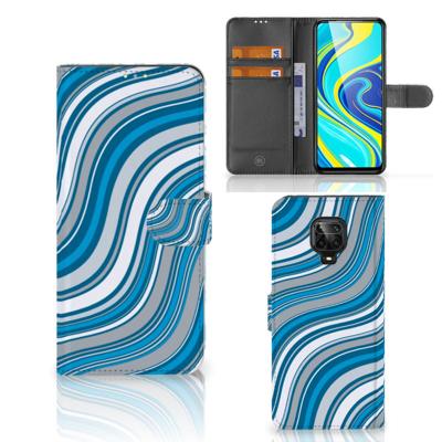Xiaomi Redmi Note 9 Pro | Note 9S | Telefoon Hoesje | Waves Blue | Portemonnee hoesje