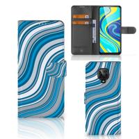 Xiaomi Redmi Note 9 Pro | Note 9S | Telefoon Hoesje | Waves Blue | Portemonnee hoesje