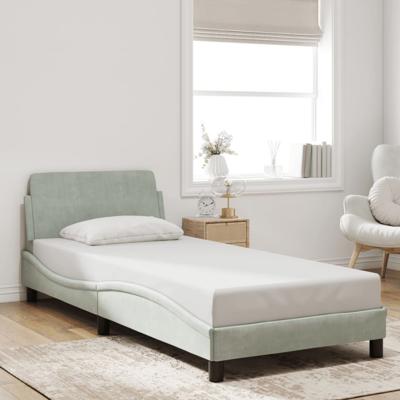 Bedframe zonder matras 80x200 cm fluweel lichtgrijs