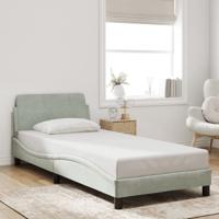 Bedframe zonder matras 80x200 cm fluweel lichtgrijs