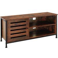 tectake - TV-meubel TV-kast dressoir Galway - industrieel - donkerbruin - 110x41,5x50,5cm - 404714 - thumbnail