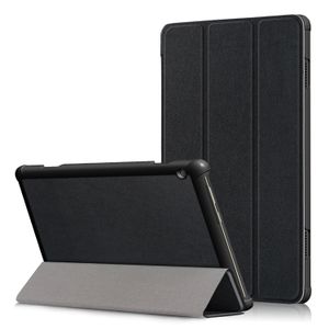 Lunso - Lenovo Tab M10 Gen 1 - Tri-Fold Bookcase hoes - Zwart