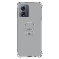 Motorola Moto G53 Stevig | Bumper Hoesje | Grijs Baby Olifant