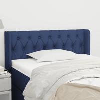 Hoofdbord met randen 103x16x78/88 cm stof blauw