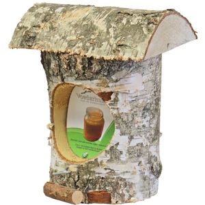 Boon Vogelhuisje/voederhuisje - berkenhout - met schors - 27 cm   -