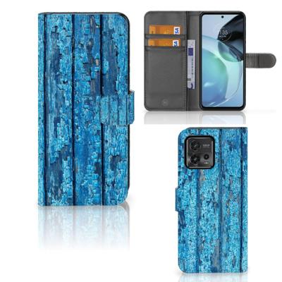 Motorola Moto G72 | Book Style Case | Wood Blue