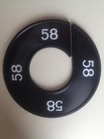 Maatring 9cm zwart/wit 58