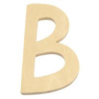 Houten letter B 6 cm   -