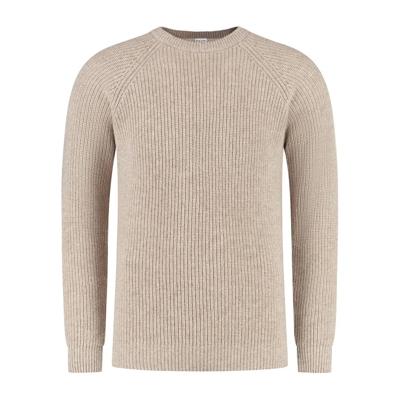 Blue loop Essential Crewe Sweater Trui Heren Beige XL