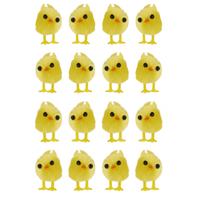 Henbrandt mini kuikentjes geel - 16x stuks - 3 cm - Paaskuikentjes - Paasdecoratie - Tafeldecoraties
