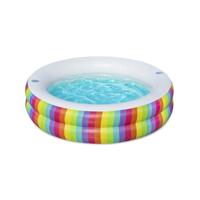 Bestway Kinderzwembad 2 Ringen Regenboog 206x206x51 cm +6 Jaar Tuin 54443