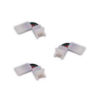 3x RGB LED-strip koppelstuk hoek soldeervrij extra smal 3x RGB LED-strip koppelstuk hoek soldeervrij extra smal