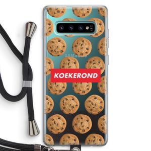 Koekerond: Samsung Galaxy S10 Plus Transparant Hoesje met koord