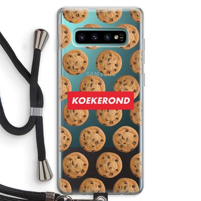 Koekerond: Samsung Galaxy S10 Plus Transparant Hoesje met koord