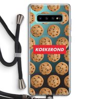 Koekerond: Samsung Galaxy S10 Plus Transparant Hoesje met koord