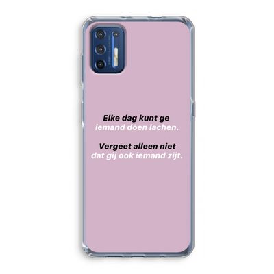 gij zijt ook iemand: Motorola Moto G9 Plus Transparant Hoesje