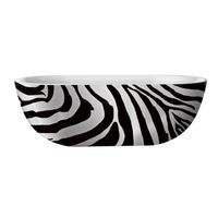 Best Design Vrijstaande Bad 180x86 cm Zebra Acryl Bicolor Zwart Wit
