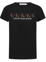 Calvin Klein Kids robe à logo imprimé - Noir