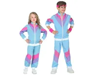 80's Disco Trainingspak Kind Blauw