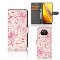 Xiaomi Poco X3 | Poco X3 Pro Hoesje Pink Flowers Xiaomi Poco X3 | Poco X3 Pro Hoesje Pink Flowers
