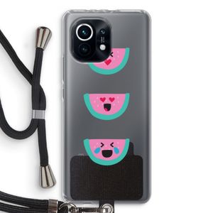 Smiley watermeloen: Xiaomi Mi 11 Transparant Hoesje met koord