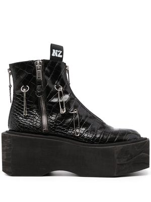 Natasha Zinko bottes à plateforme - Noir