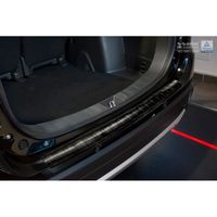 Zwart RVS Bumper beschermer passend voor Mitsubishi Outlander III Facelift 2015- 'RIbs' AV245173