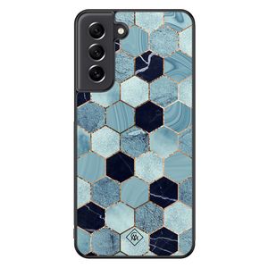 Samsung Galaxy S21 FE hoesje - Blue cubes
