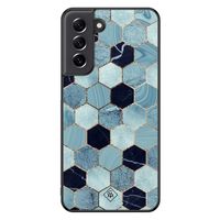 Samsung Galaxy S21 FE hoesje - Blue cubes