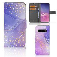 Hoesje voor Samsung Galaxy S10 Watercolor Paars - thumbnail